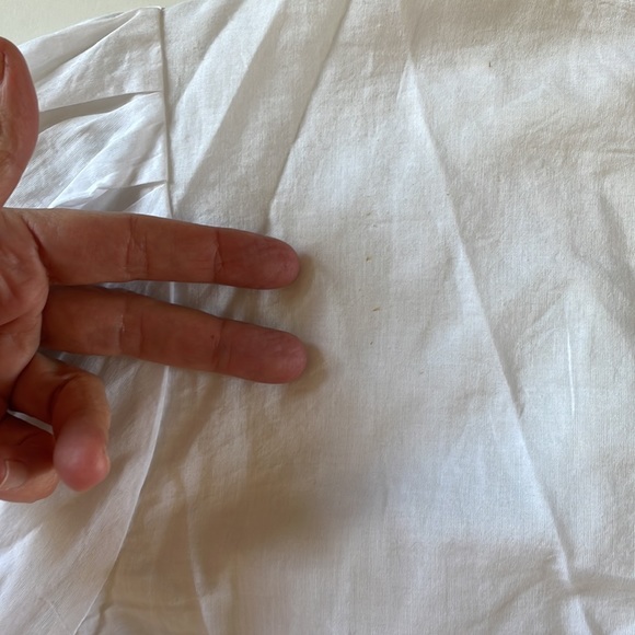 Cleobella White Cotton Embroidered Peplum Top Small - Picture 7 of 9